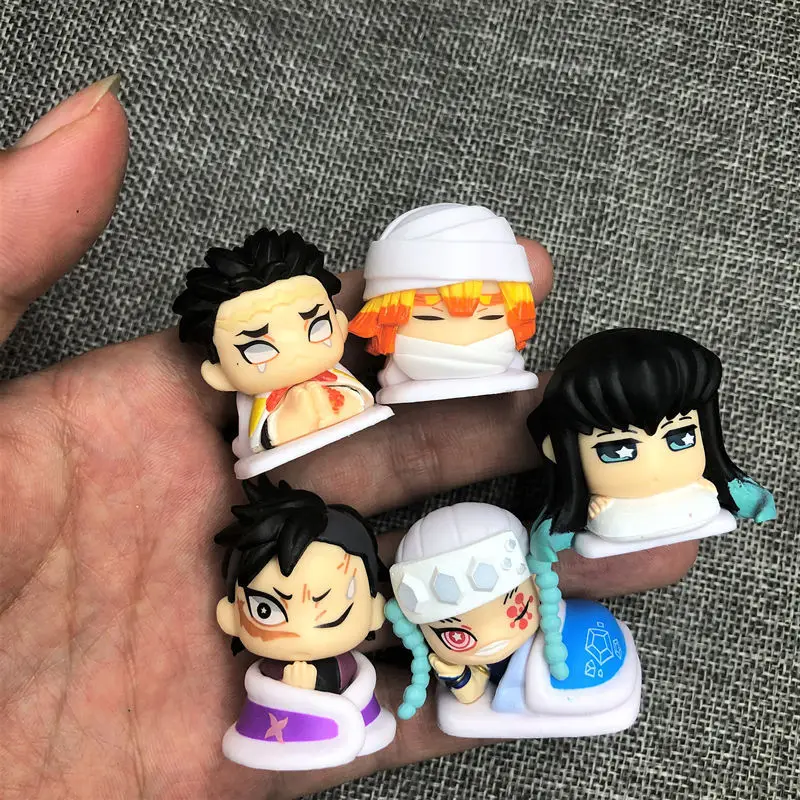 1 шт. случайный стиль аниме Demon Slayer Q версия сонное положение экшн-фигурка модель