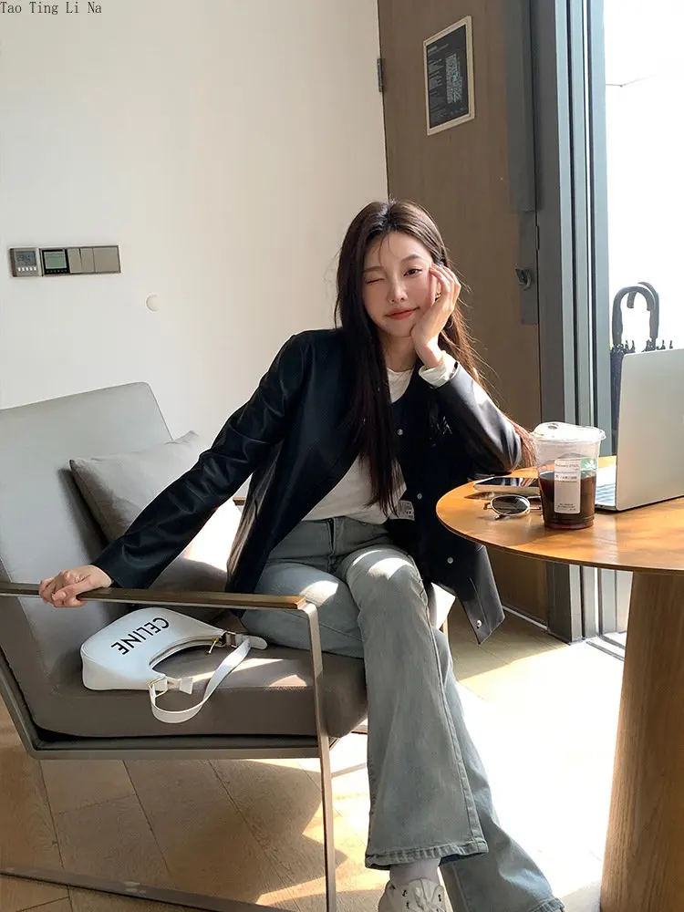 2023 Women Genuine Sheep Leather Coat Simple and Versatile Real Sheepskin Leather Jacket G11