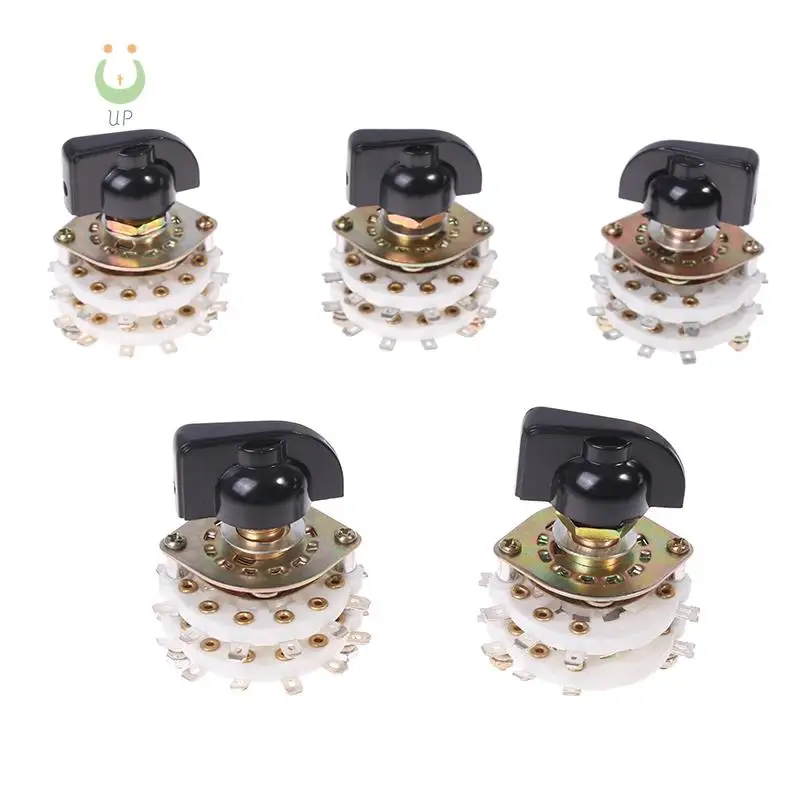 

KCZ 2 Pole 6/7/8/9/10/11 4 Pole 3/5 Position With Channel Rotary Switch Selector With Cap Rotary Switch Selector