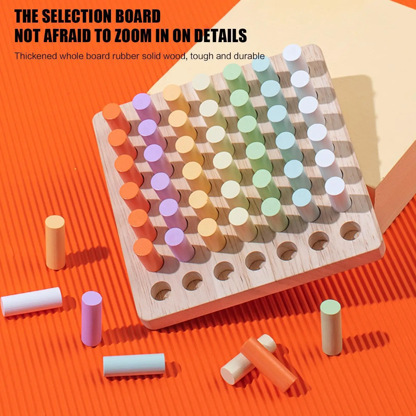 

Деревянная игрушка Монтессори, сенсорная математическая игрушка, 3d геометрическая колонка, когнитивные игрушки, сортировка цветов Обучающ...