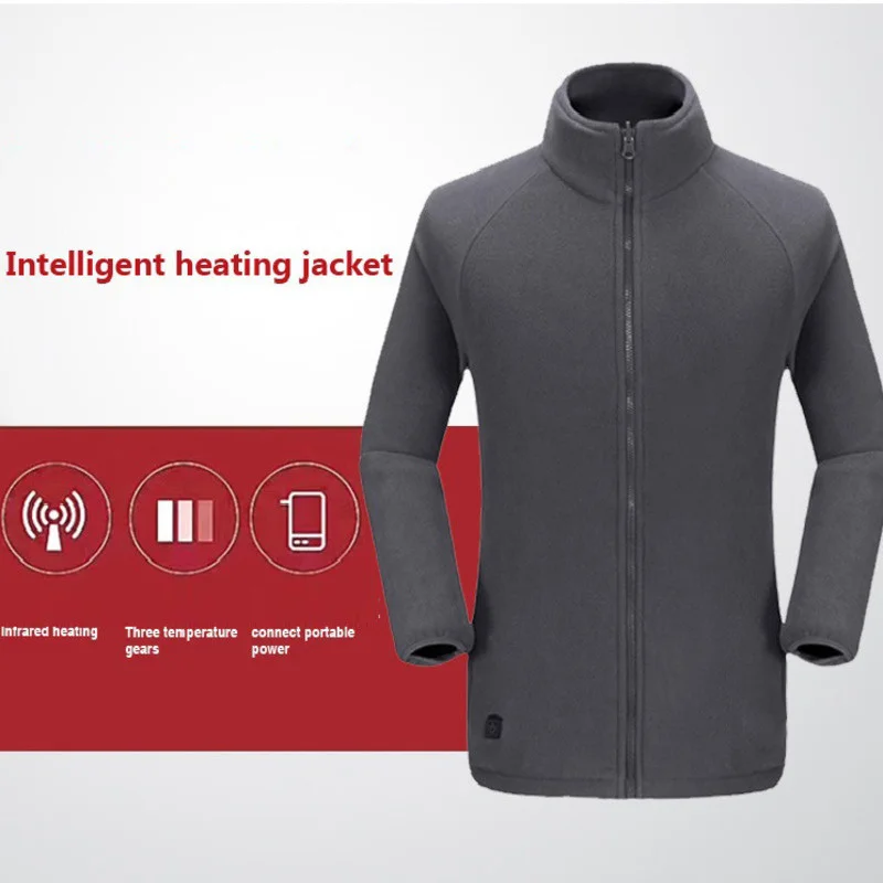

USB Heated Jacket Men Thermal Vest For Men And Women Couples Coat Fleece Inner Liner Coldproof Carbon Fiber Far Infrared Warm