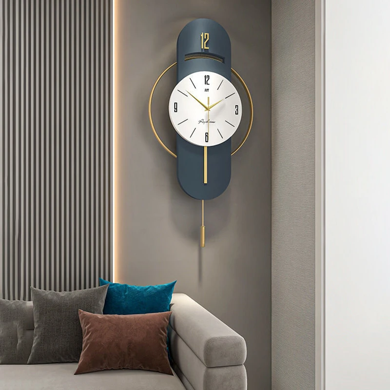 Большие настенные часы из дерева скандинавский тихий креативный гигантский