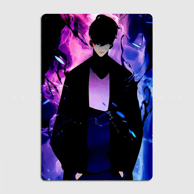 

Solo levelling Metal Plaque Pub Painting Wall Mural Printed Sign Tin Sign Poster