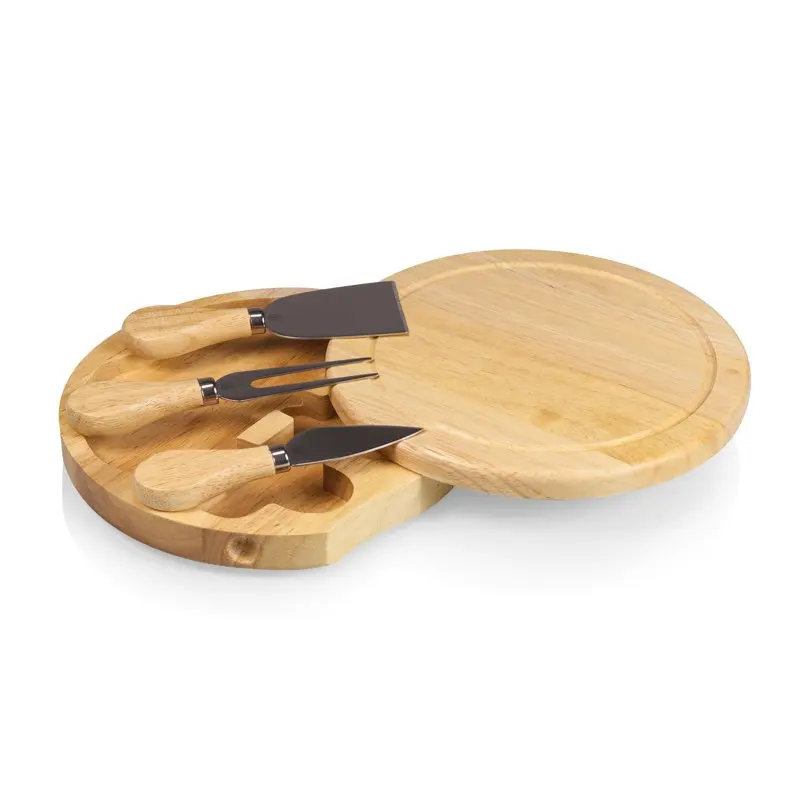 

Elegant Cheese Cutting Board & Tools Set， Premium Quality Bamboo Cheese Slicer with Complete Set of Utensils.