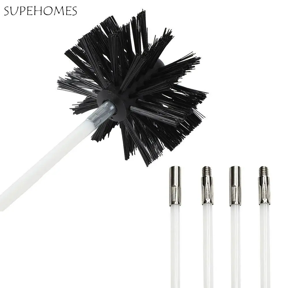 

Rotary Chimney Brush Long, soft rod Hexagonal brush bar Fireplace Chimney Cleaner Fireplace Interior Roof Cleaning Tool