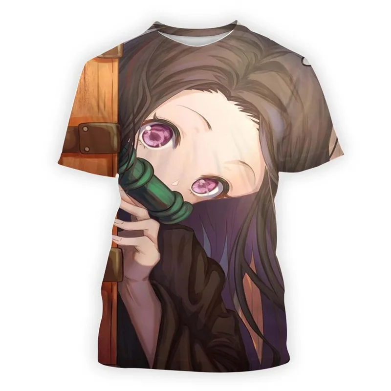 

Anime Demon Slayer Nezuko Graphic T Shirt 3D Printed Fashion Tshirt Men Casual Streetwear Short Sleeve Fashion Harajuku y2k Tees