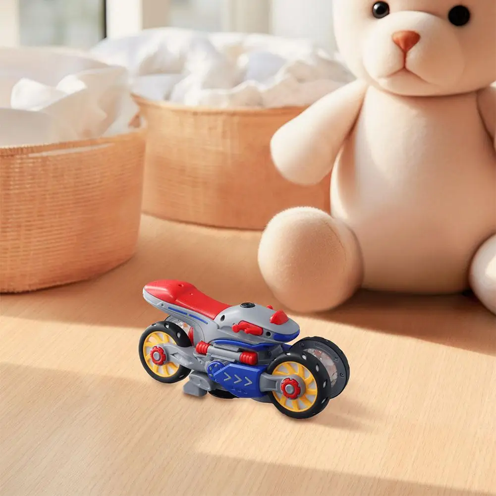 

Child Motorcycle Electric Deformation Motorcycle Stunt Rotating Universal Driving Lights Music Children'S Toy Car Model Boys