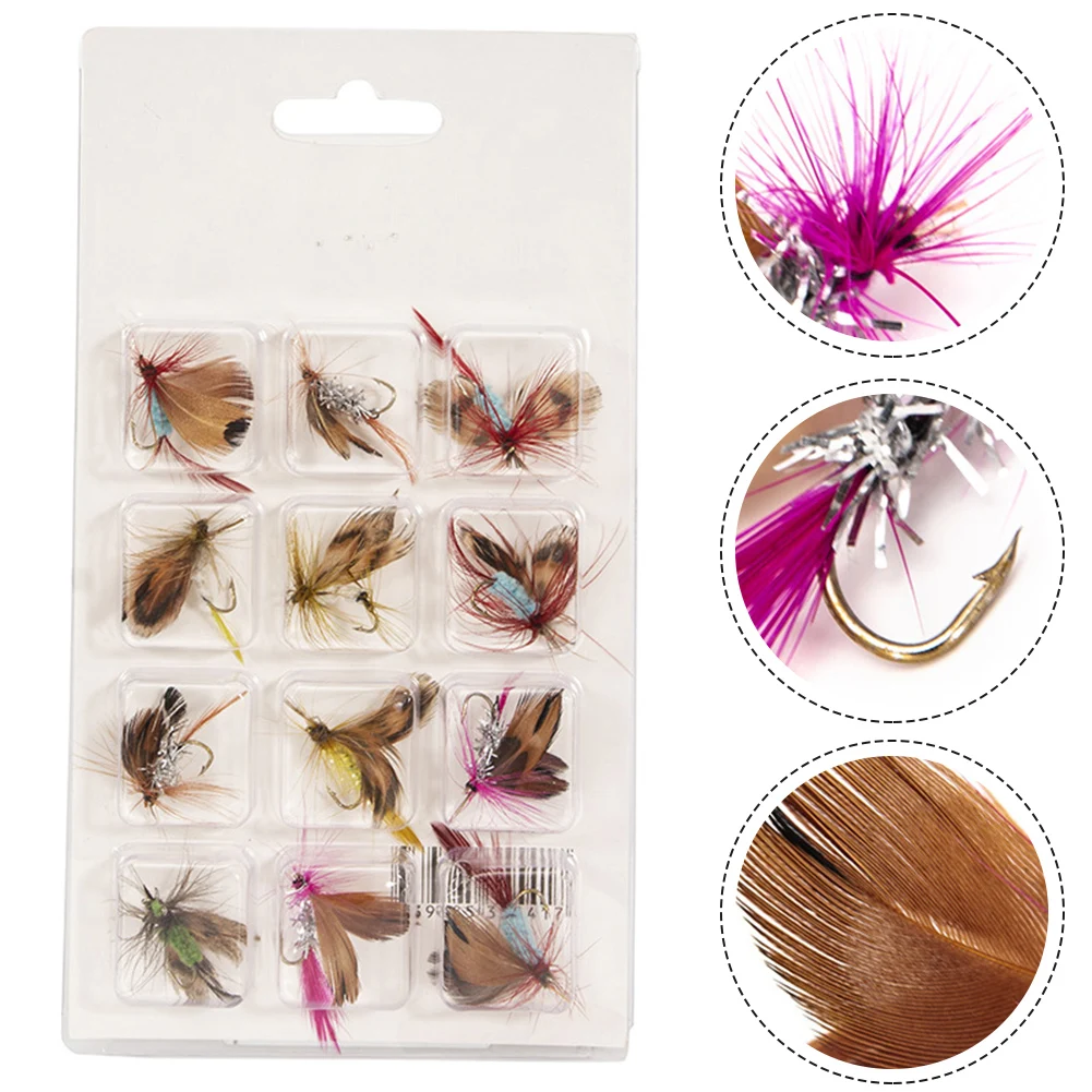 

12pcs/pack Insects Flies Fly Fishing Lures Bait With Super Sharpened Crank Hook Lure Fishhook Pesca Iscas Fish Tackle Tools