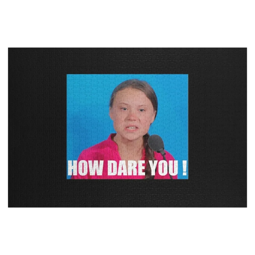 Грета Тунберг - How Dare You Пазлы Игрушки Для Детей Пользовательское Имя Деревянные