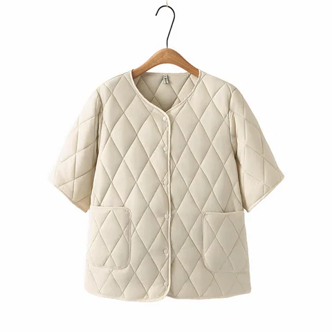 BISENMADE Женская парка осенняя тонкая  плюс сайз