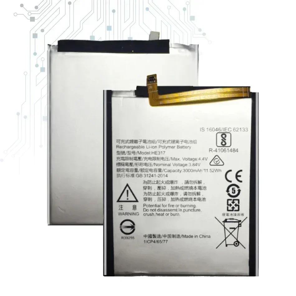 Для Nokia 6 N6 TA-1000 TA-1003 TA-1021 TA-1025 TA-1033 TA-1039 перезаряжаемая батарея для мобильного