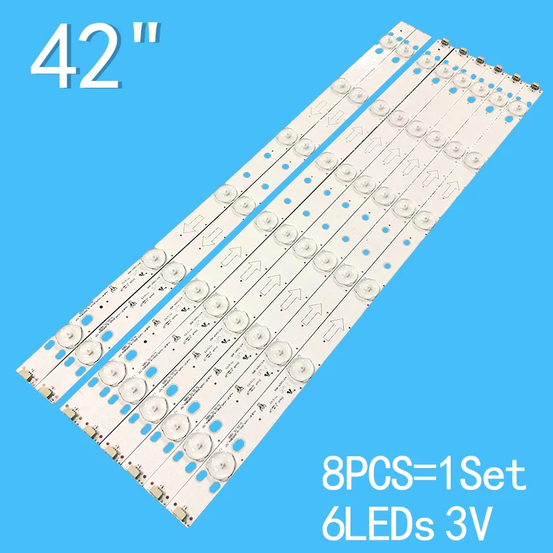 8 шт., светодиодная лента для подсветки для 459 мм TOT_42B2500_A/b _ l6x6 _ шаг 4C-LB420T-HQ2A для 42H130 4C-LB420T-YH4B 4C-LB420T-YH4A LVF420CM0T