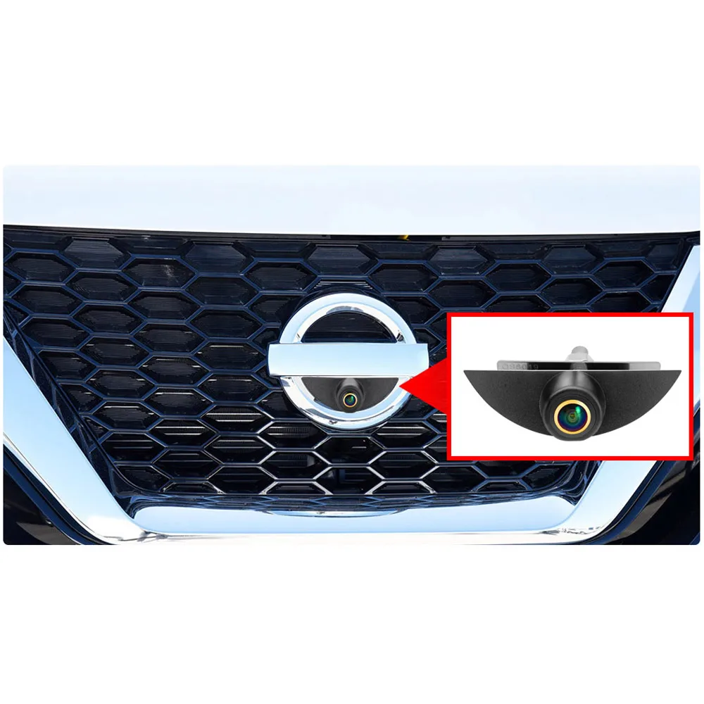 Фото Передняя камера автомобиля HD камера ночного видения для Nissan Qijun Qashqai Tiida Teana Xuany Sentra Pathfinder камера с логотипом автомобиля №2
