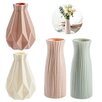 modern flower vase white pink plastic vase flower pot basket nordic home living room decoration ornament flower arrangement