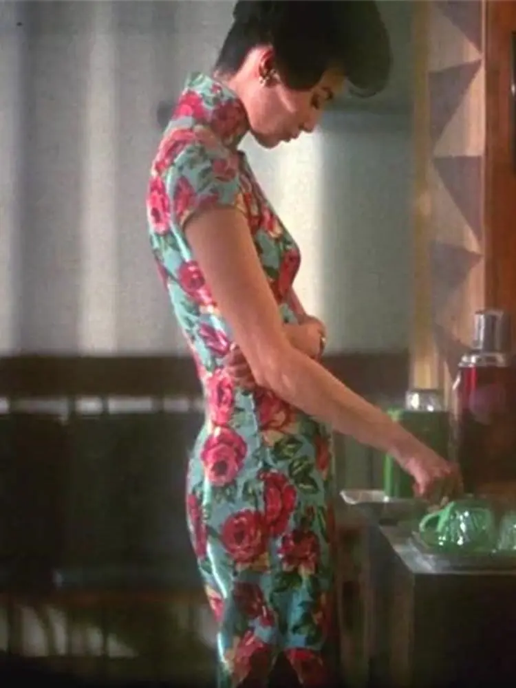 Женское платье-Ципао с цветочным принтом длинное платье в стиле Ципао Мэгги Чун