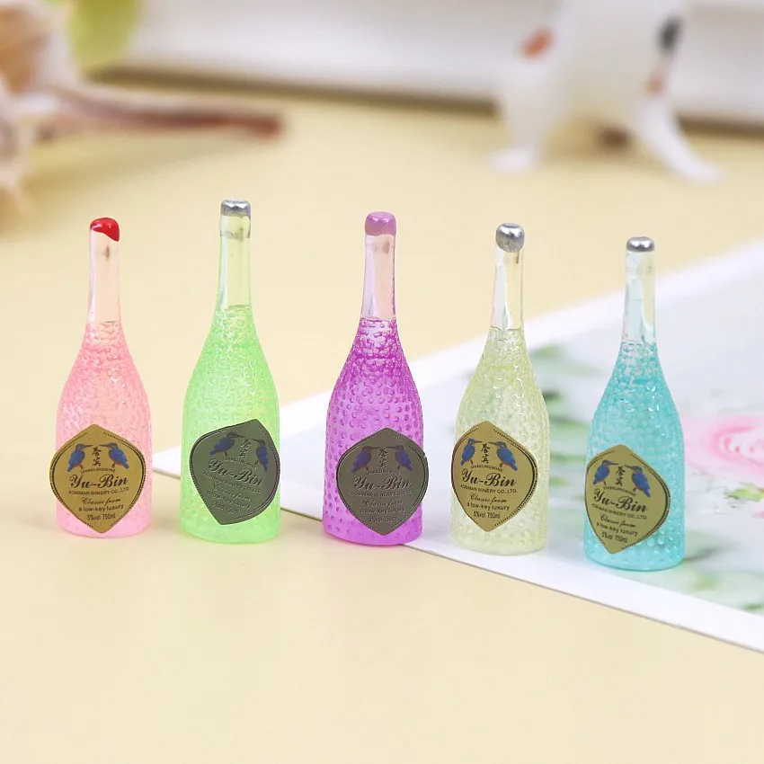 

20Pcs Simulation Wine Bottle DIY Handmade Materials Creative Ornaments Accessories Resin Beer Drip Rubber Jewelry 2023 New