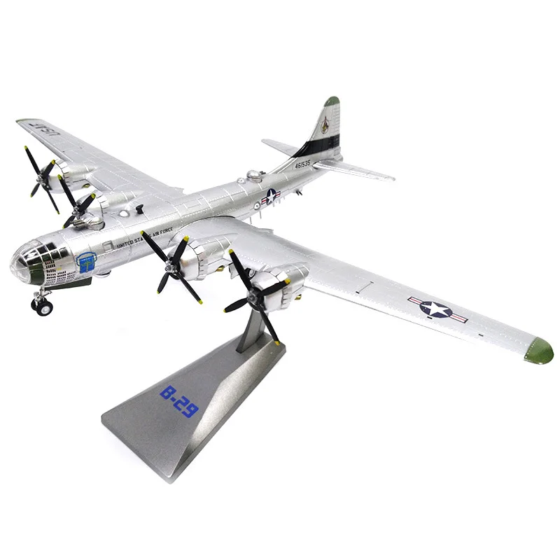 

1/144 Scale Alloy Bomber US Air Force B-29 Superfortress Aircraft Model Toys Children Kids Gift for Collection