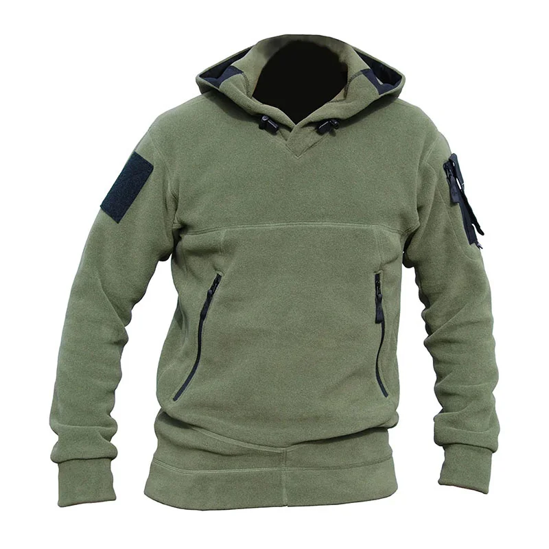 

Fleece Tactical Hoodies Men Outdoor Winter Warm Military Polar Fleece Hooded Sweatshirts Male Thermal Multi-pocket Army Hoodies