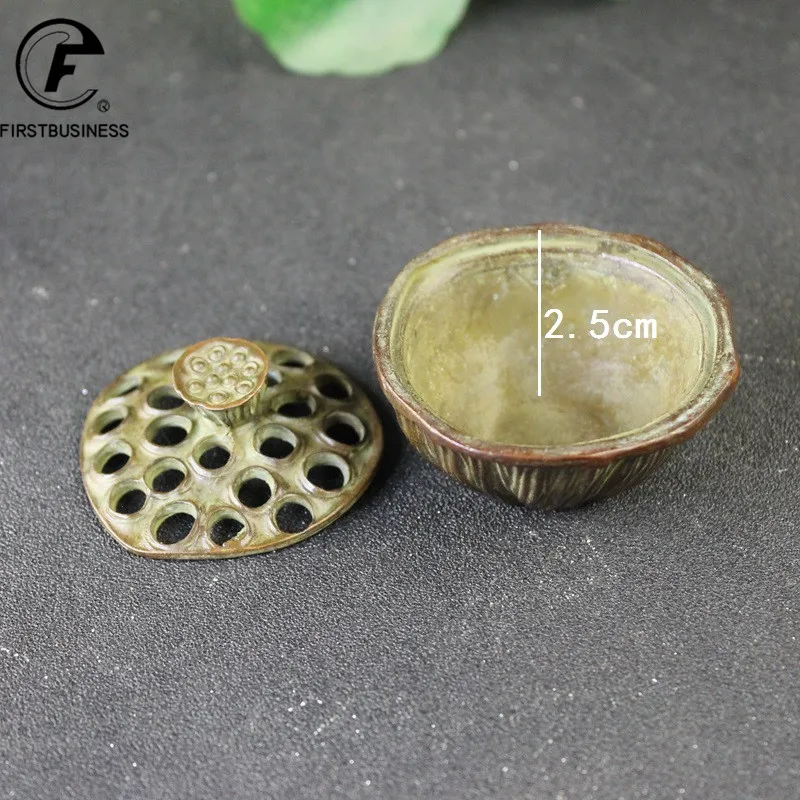 Медная подставка для семян лотоса под старину стандартная китайская винтажная