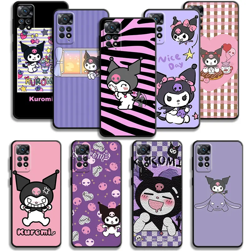Чехол для телефона Xiaomi Redmi Note 11T 11S 11 10 8 Pro 9 9S 9T 8T для Mi 10 8 9A 9C 10C K40 K50, забавный, милый, Kuromi, хорошего дня
