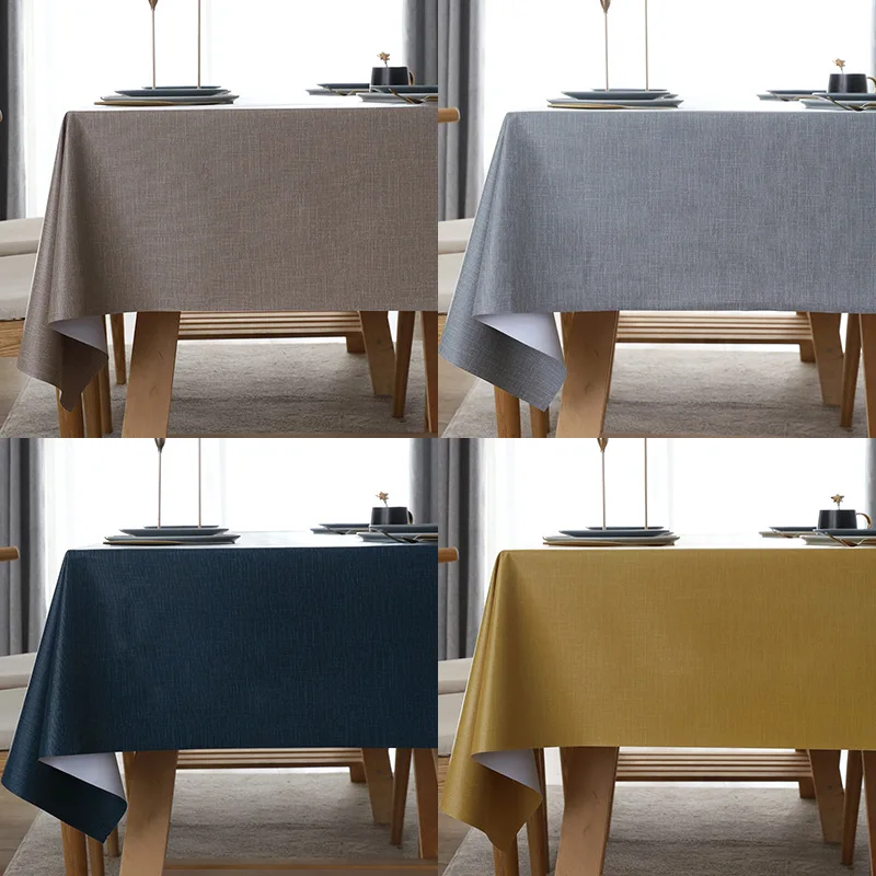 

Pure color cloth waterproof and oil disposable rectangular table_AN2334