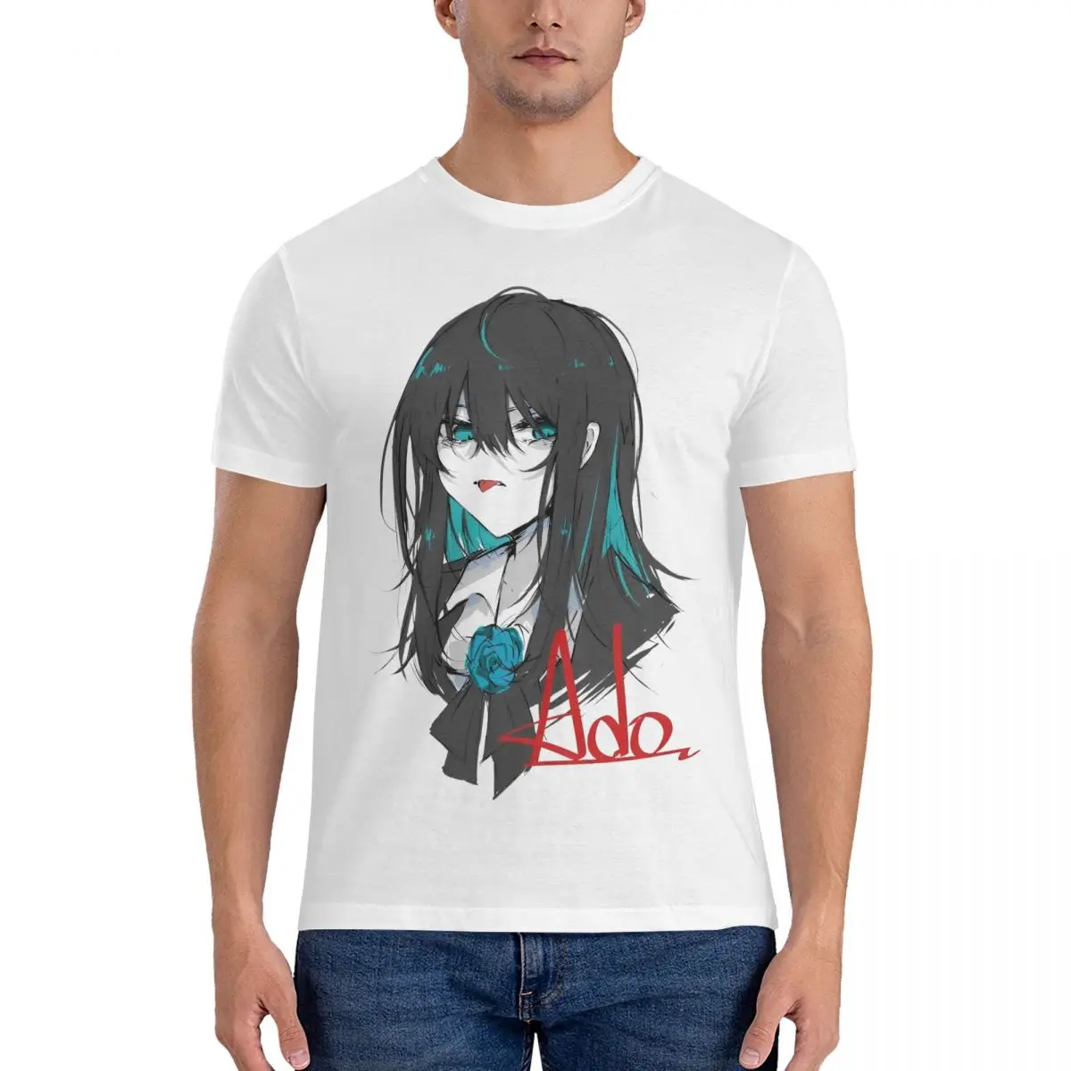 Goth Jrock Anime T-Shirt Unisex Cotton Clothing Casual Ado O-neck Short Sleeve