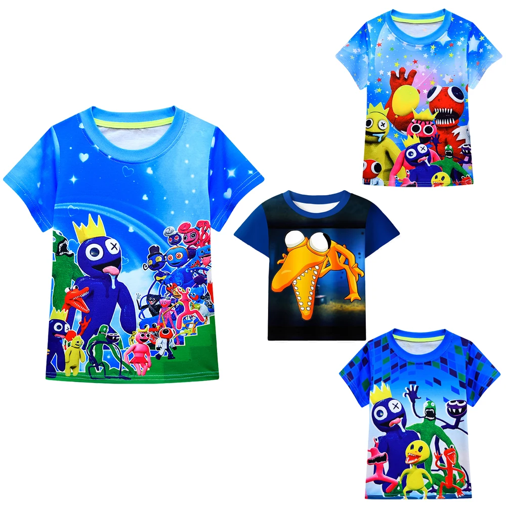 

Rainbow Friends 3D Prints Children T-shirts Fashion Summer Short Sleeve Tshirt Hot Sale Kids Casual Streetwear Clothes