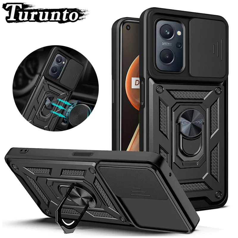 

For Realme 9i 8 9 Pro Plus Case Slide Lens Protect Cover For OPPO A74 A94 A73 A53 A72 A58 A16 C35 C21 C21Y C20 Reno 5 6 7 8 Pro