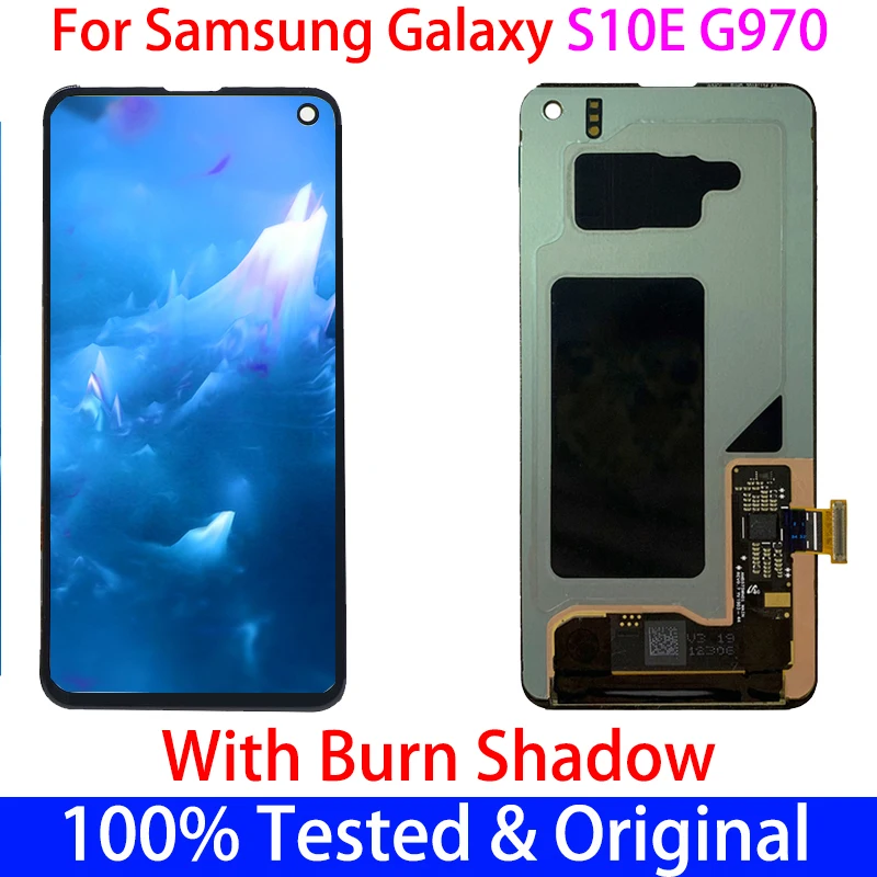

Original 100% Galaxy S10e lcd For SAMSUNG S10E G970F/DS G970U G970W SM-G9700 Display Touch Screen burn Digitizer Assembly Part