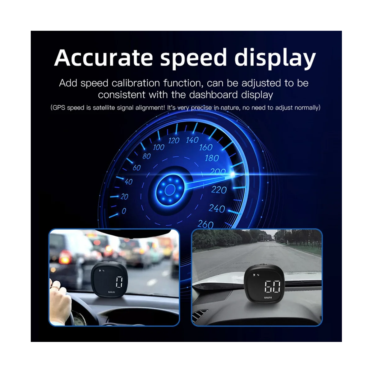 

M30 Universal HUD GPS Speedometer Car Clock Electronic Compass Green Light Fatigue Driving Reminder for Car Motorcycle