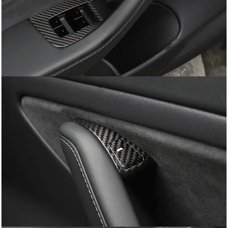 14 шт. для Tesla Model 3 Y подъемная оконная панель из настоящего сухого углеродного