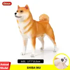 Oenux Реалистичная японская модель Шиба-ину для домашних животных, фигурки больших собак, коллекция высококачественных игрушек для детей, подарок