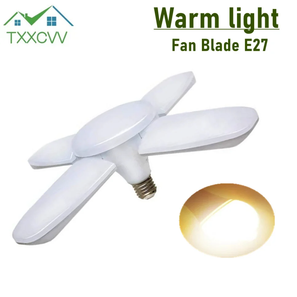 

E27 лампочка для вентилятора, лампа с таймером, 85-265 в, 28 Вт, 360 °, складная стандартная лампа для освещения дома, фотолампа с теплым белым цветом