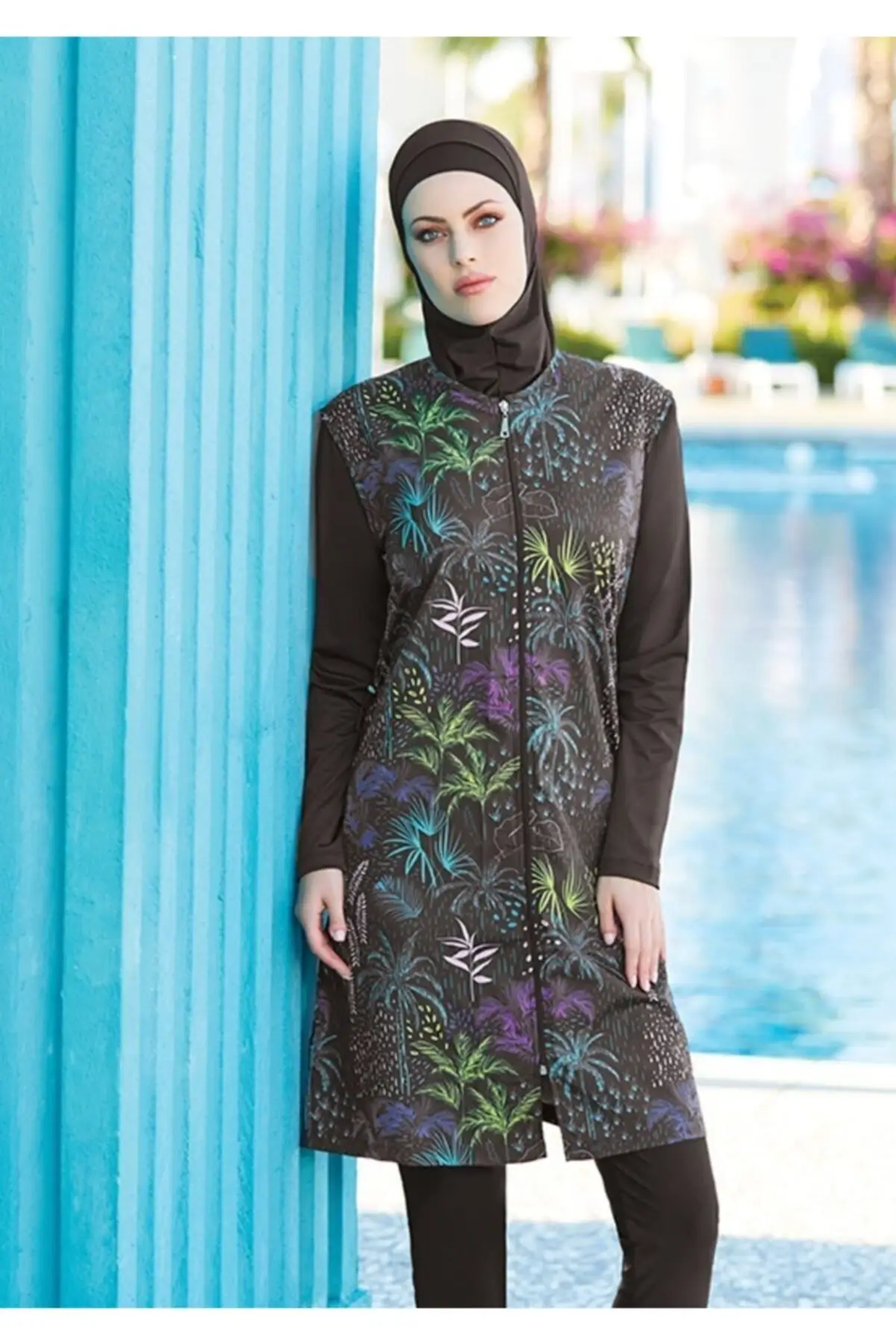 

Muslim Burkinis Swimwear Modest Summer Clothing Hijab Sport Swimsuit Islamic Full Cover Swimwear