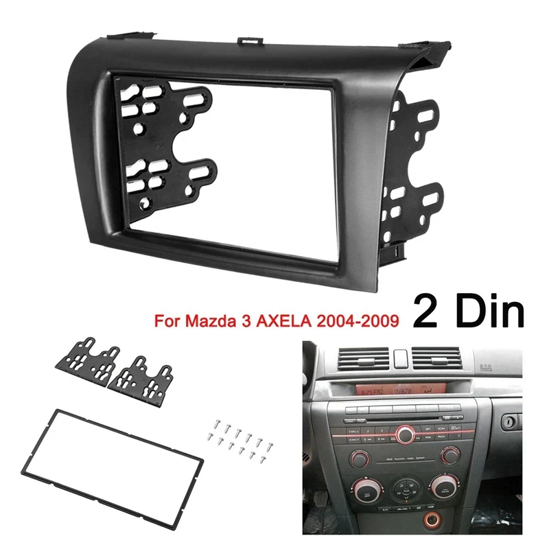 

Автомобильная стереомагнитола 2DIN, Облицовка DVD, панель приборной панели, комплект отделки, рамка для Mazda 3 AXELA 2004-2007 2008 2009