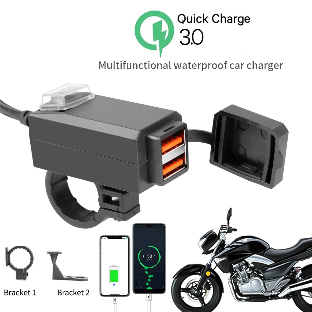 

Адаптер питания с двумя USB-портами QC3.0, 5 В