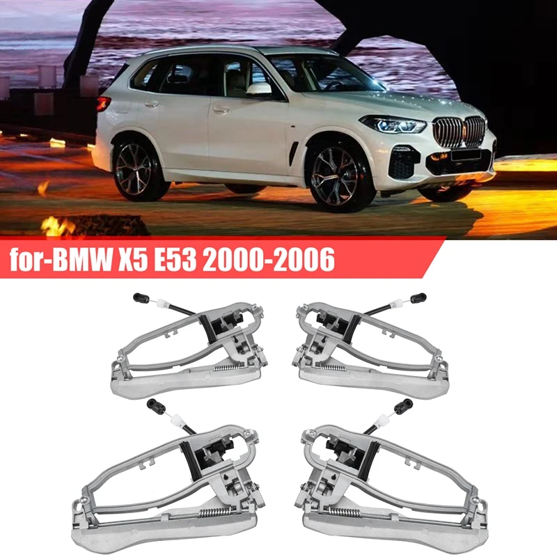 

Car Inside Outside Front Left Right Door Handle Bracket For-BMW X5 E53 Kit 51218243615 51218243616 51228243635 51228243636