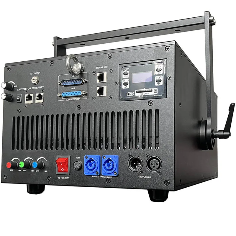 RGB лазерный светильник 20 Вт полноцветный лазер анимационный сценический 30 ILDA DMX 10