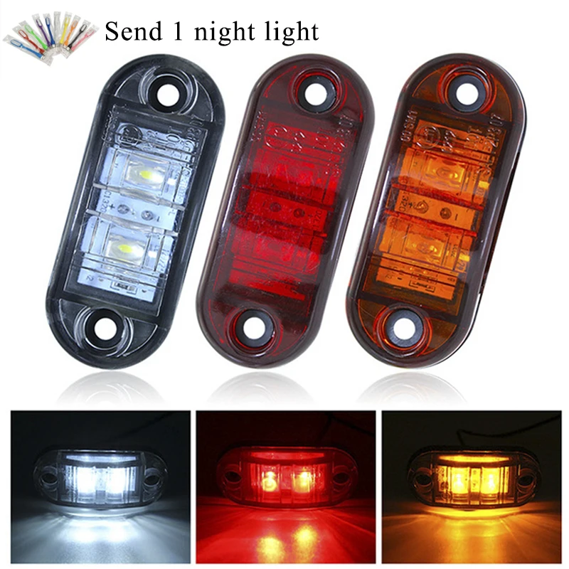 

Супер яркий 2 светодиода, боковой свет для грузовика Piranha 12 В 24 В, декоративный фонасветильник для грузовика