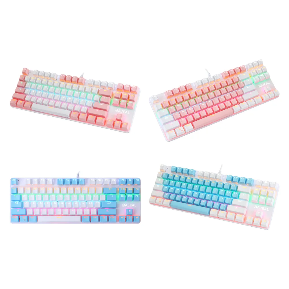 

USB-клавиатура игровая механическая, проводная, 2-цветная, 87 клавиш