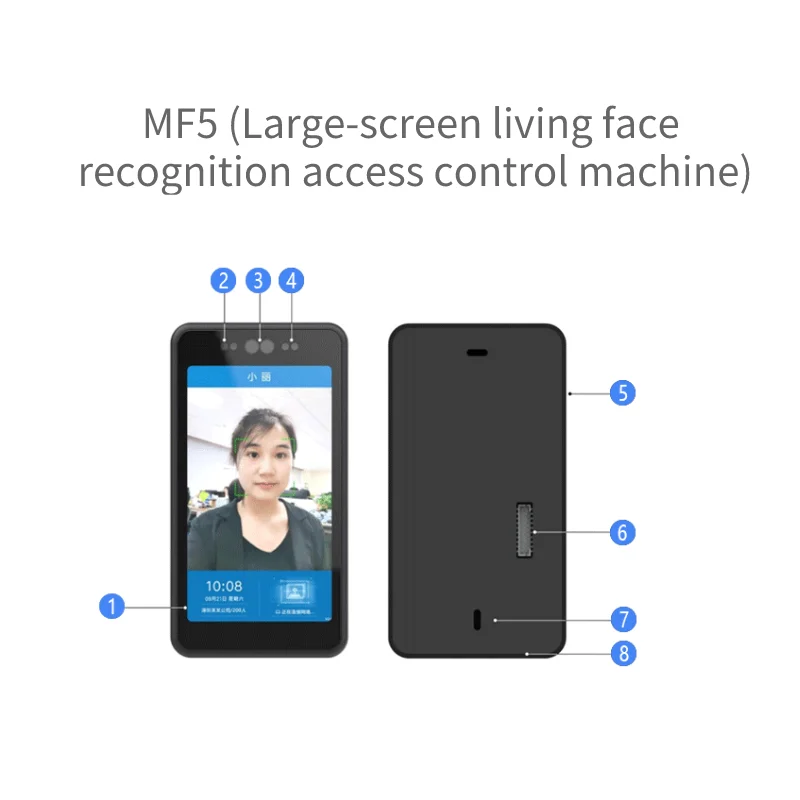 

MF5 (Large-screen living face recognition access control machine)