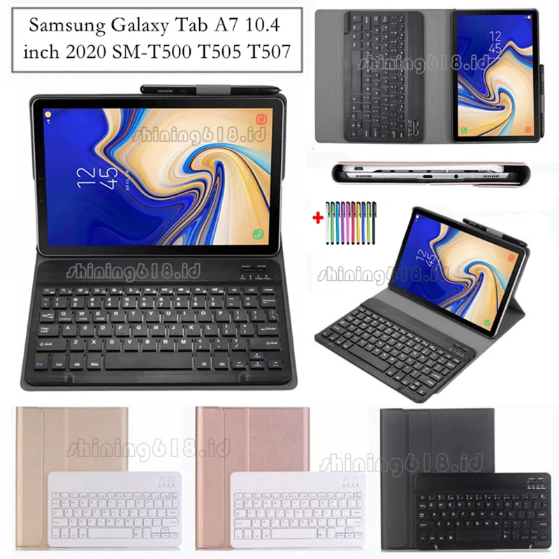 Для Samsung Galaxy Tab A7 10.4 2020 SM-T500 T505 T507 Клавиатура+чехол Высокого качества С подставкой Флип Кожаный чехол для планшета.