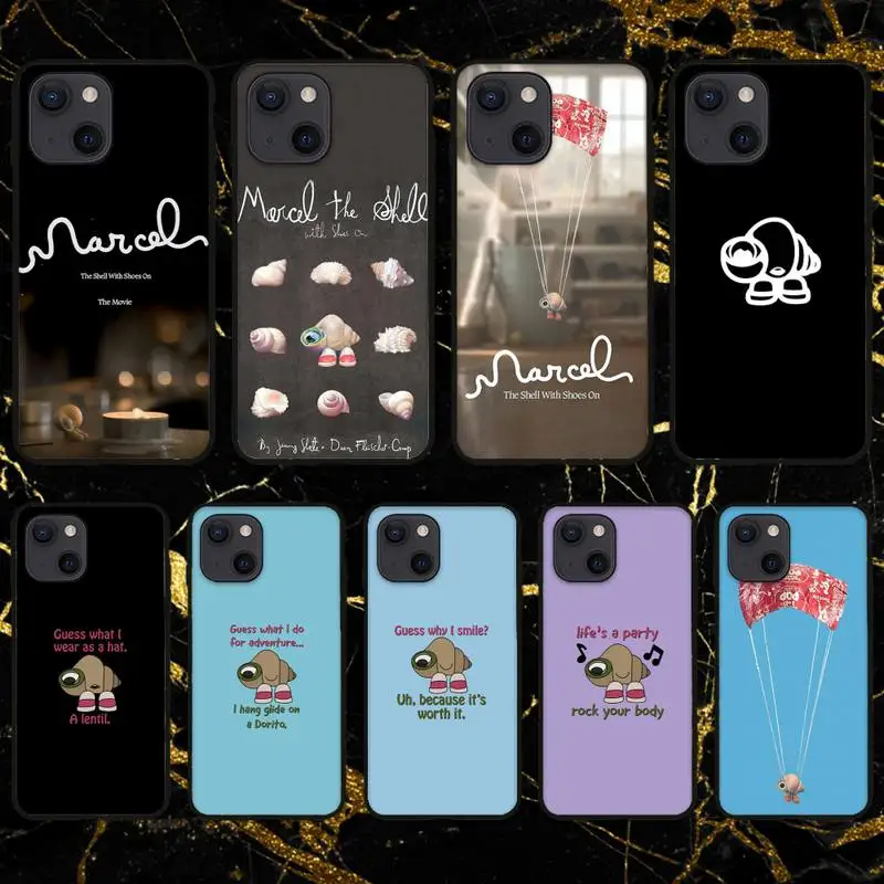 

Cartoon Marcel the Shell with Shoes On Phone Case For iPhone 11 12 Mini 13 14 Pro XS Max X 8 7 6s Plus 5 SE XR Shell