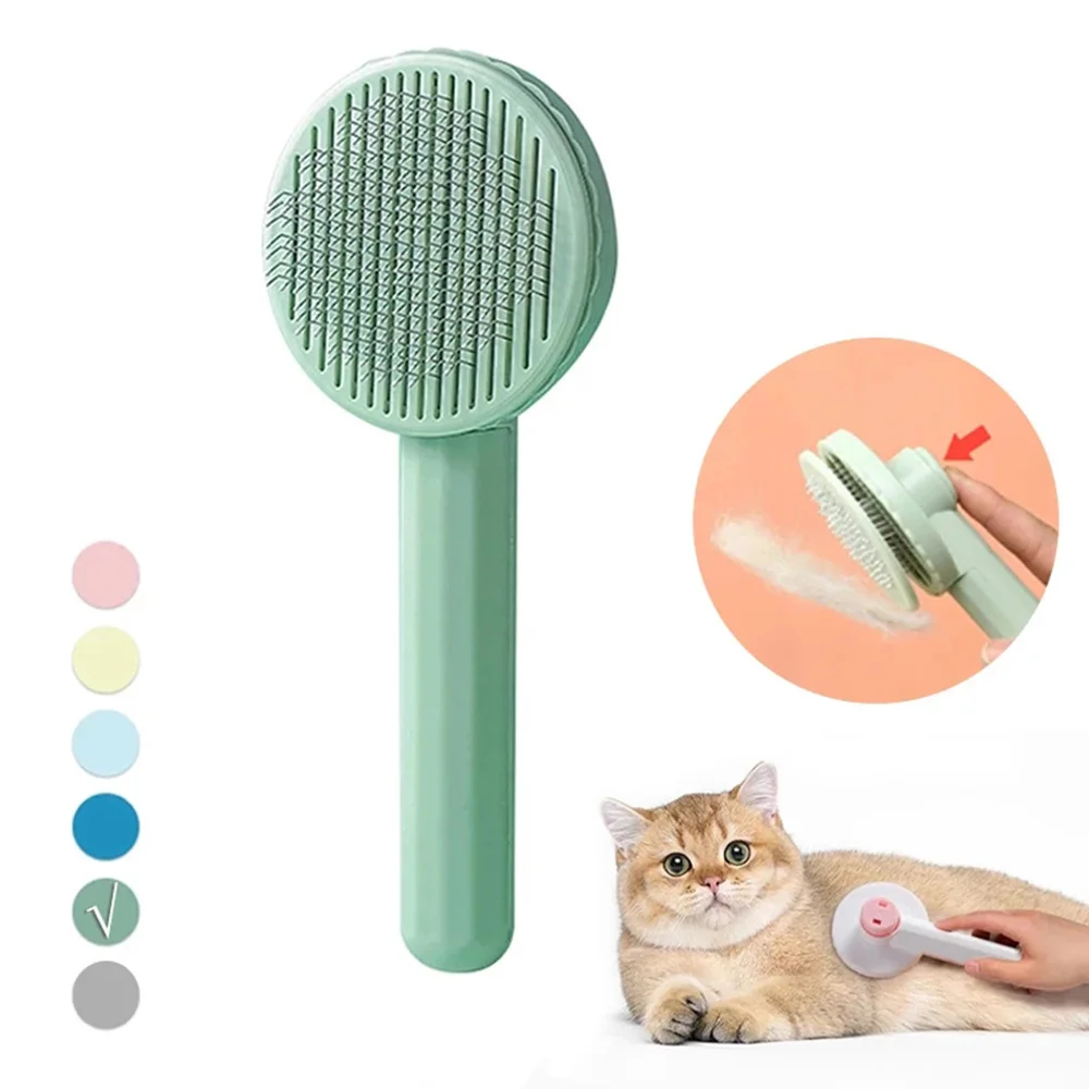 

Pet Hair Removal Comb Dog Brush Self Cleaning Slicker Brush for Dogs Hair Remover Scraper Pet Cat Grooming Tool Dog Accessories