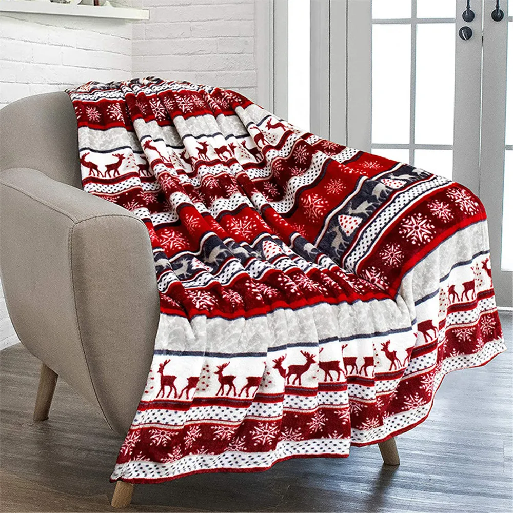 

CLOOCL горячая Распродажа рождественское Фланелевое покрывало с 3D принтом, портативное теплое одеяло для путешествий, мягкое уютное плюшевое ...