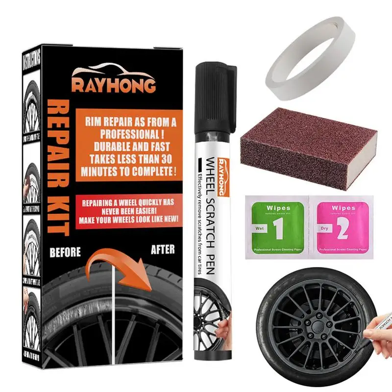 

Alloy Wheel Repair Kit Paint Scratch Repair Kit Wheel Scratch Repair Kit For Car Truck Vehicle Quick And Easy Fix Universal