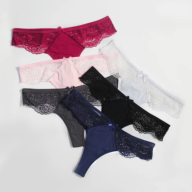 

Woman Thongs Sexy Lace High Quality Women's Panties Ice Silk G-string Female Sexy Lace Underwear NEW SALE 1pcs BANNIROU