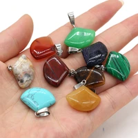 natural stone gem fan cross pendant agate handmade crafts diy necklace bracelet earring jewelry accessories gift making 20x23mm