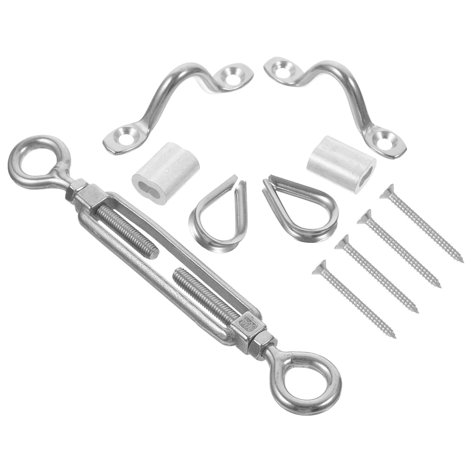 

Wire Rope Accessories Kit Open-Body Turnbuckle Tension Part Tensioner Stainless Steel Metal Turnbuckles Tensioning