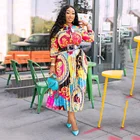 Женская плиссированная юбка с высокой талией, винтажная Свободная юбка из тюля с цветочным принтом, весна-лето 2022